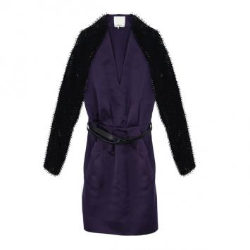 3.1 Phillip Lim Purple Embellished Sleeve Dress S