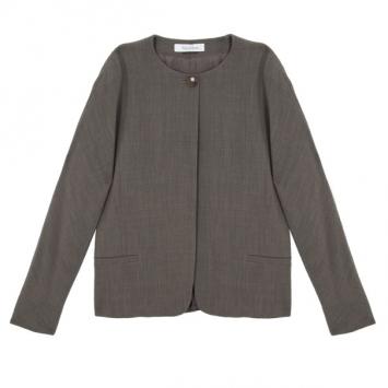 Max Mara Grey Top Button Jacket S