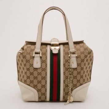 Gucci Monogram Canvas Treasure Boston Bag