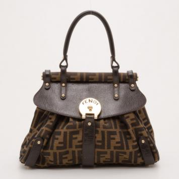 Fendi Zucca Magic Small Satchel Handbag 