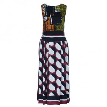Dolce and Gabbana Printed Silk Dress S