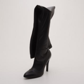 Stella McCartney Black Leather 'Leibovitz' Over The Knee Boots Size 40