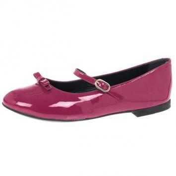Dolce and Gabbana Magenta Patent Mary Jane Ballet Flats Size 38