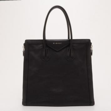 Givenchy Black Leather Antigona Zippered Tote 