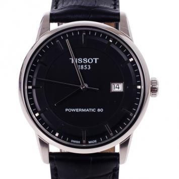Pre Owned Tissot Black Stainless Steel Powermatic 80 Men's Wristwatch 41MM