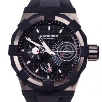Pre Owned Concord Black Stainless Steel C1 Men's Wristwatch 45 MM