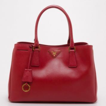 Prada Red Saffiano Lux Tote 
