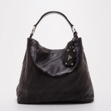 Prada Black Nappa Leather Mordore Hobo