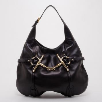 Gucci 85th Anniversary Black Leather Hobo