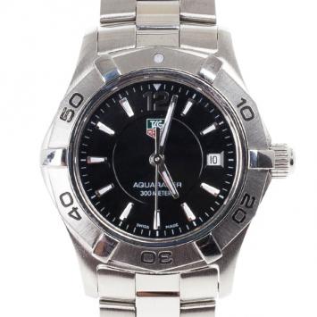 Tag Heuer Black Stainless Steel Aquaracer Women's Wristwatch 28MM