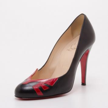 Christian Louboutin Black and Red Love Pumps Size 36.5