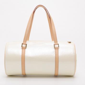 Louis Vuitton Cream Vernis Monogram Bedford Satchel