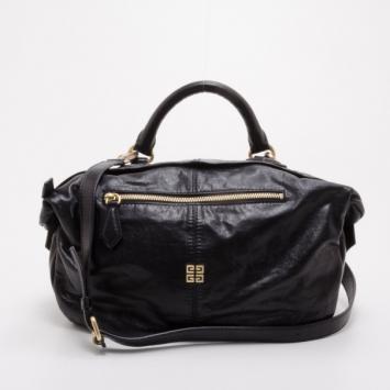 Givenchy Black Leather Saffia Tote 