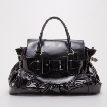 Gucci Black 'Queen' Medium Top Handle Satchel 