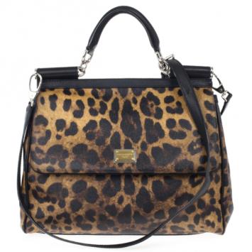 Dolce and Gabbana Leopard Miss Sicily Satchel