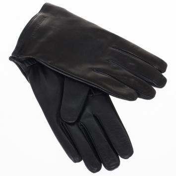 Pre Owned Giorgio Armani Black Leather Gloves