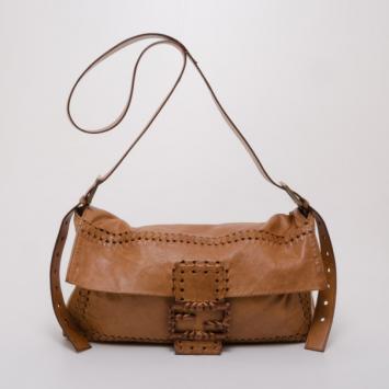 Fendi Brown Leather Capra Shoulder Bag