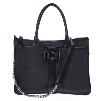 Christian Louboutin Black Sweet Charity Shopping Canvas Tote