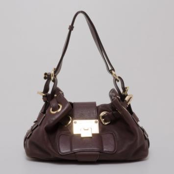 Jimmy Choo Small Brown Leather Ramona  