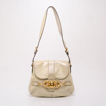 Gucci Ivory Patent Wave Small Shoulder Bag