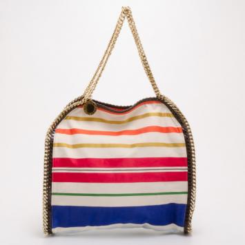 Stella McCartney Multicolor Striped Fallabella Tote