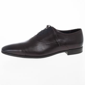 Pre Owned Giorgio Armani Brown Leather Classic Oxfords Size 44