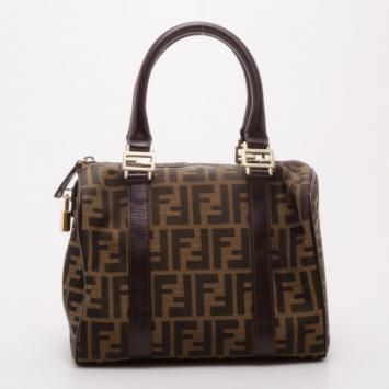 Fendi Jacquard Zucca Boston Bag 