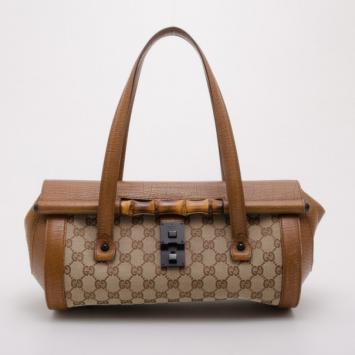 Gucci Monogram Bullet Satchel Handbag