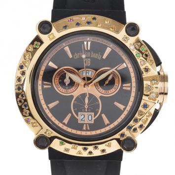 Christina Bonja Black Gold-Plated Steel Panther Women's Wristwatch 48MM
