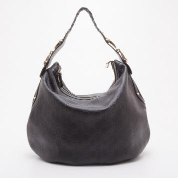 Gucci Black Guccissima Pelham Horsebit Hobo