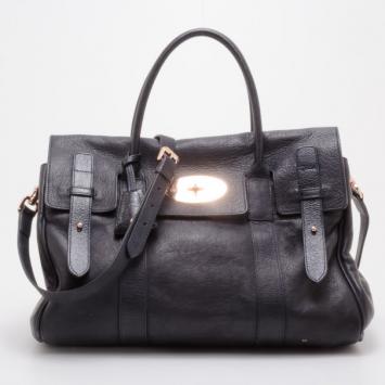 Mulberry Black Heritage Baywater with Rose Gold Hardware