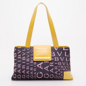 Bvlgari Navy Logo Mania Small Shoulder Bag 