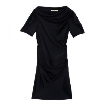 Balenciaga Black Satin Dress S