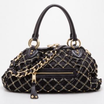 Marc Jacobs Black Beaded Satin 'Night In Rio' Stam 
