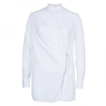 Chalayan White Poplin Zip Shirt M