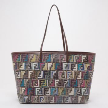 Fendi Multi-Color Zucca Jacquard Shopping Tote