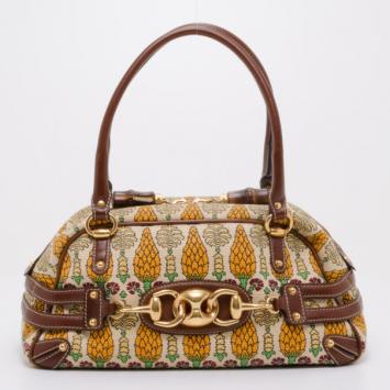 Gucci Pigna Canvas Satchel