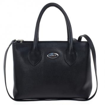 Furla Black Martha Convertible Satchel 