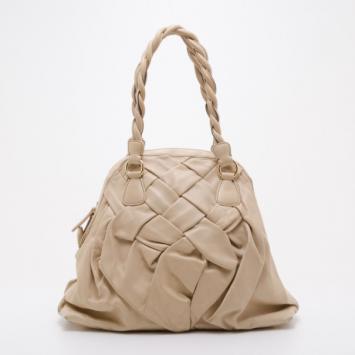 Valentino Nappa Leather Couture Braided Tote 
