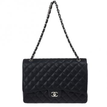 Chanel Black Caviar Maxi Classic Flap Bag