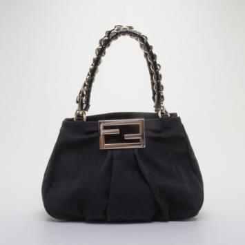 Fendi Black Mia Zucca Small Tote