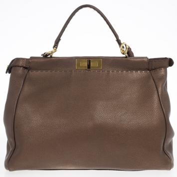 Fendi Metallic Peekaboo Tote
