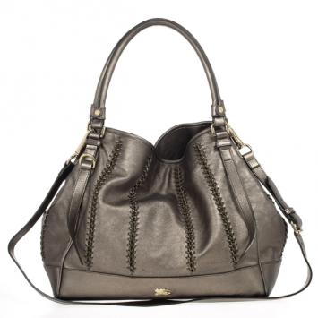 Burberry Gunmetal Chain Hobo