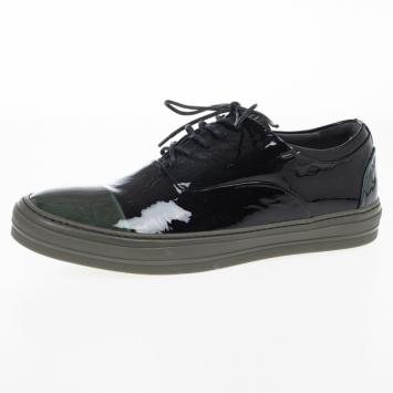 Pre Owned Alexander McQueen Two Tone Patent Sneakers Size 43