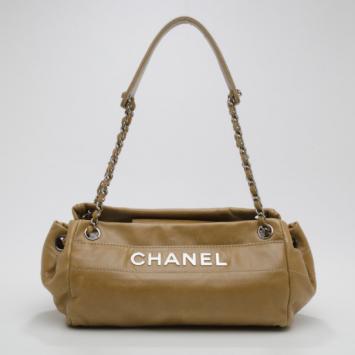 Chanel Tan Leather Shoulder Bag