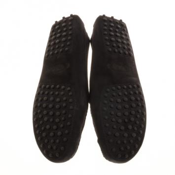 Tod's for Ferrari Black Suede Loafers Size 40