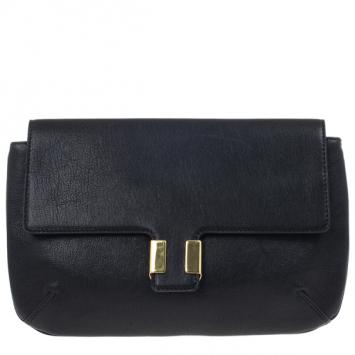 Chloe Black Amelia Leather Clutch