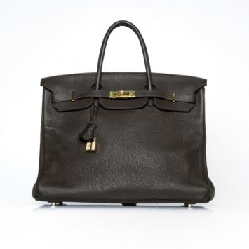 Hermes Birkin 40 Chocolate Brown Togo