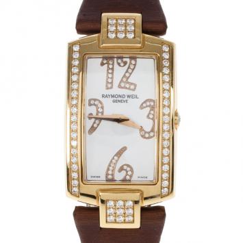 Raymond Weil Shine Collection 18k Rose Gold Womens Wristwatch 24 MM