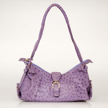 BMOF Ostrich Leather Shoulder Bag